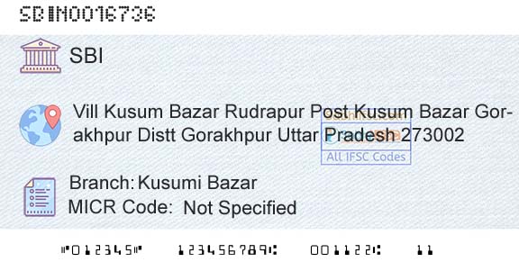 State Bank Of India Kusumi BazarBranch 