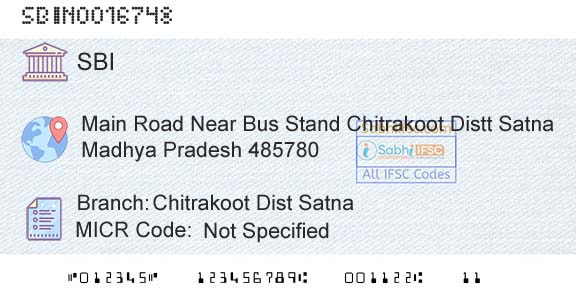 State Bank Of India Chitrakoot Dist SatnaBranch 
