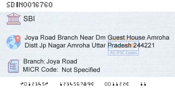 State Bank Of India Joya RoadBranch 