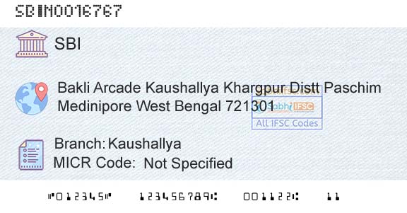 State Bank Of India KaushallyaBranch 