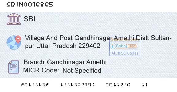 State Bank Of India Gandhinagar AmethiBranch 