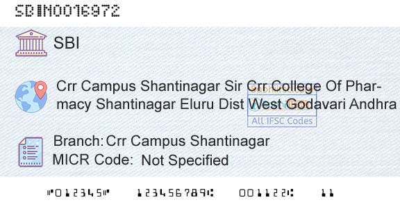 State Bank Of India Crr Campus ShantinagarBranch 