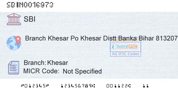 State Bank Of India KhesarBranch 