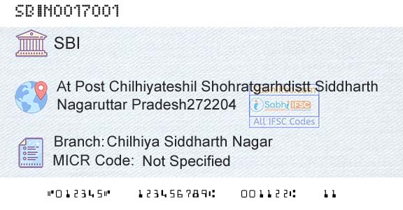 State Bank Of India Chilhiya Siddharth NagarBranch 