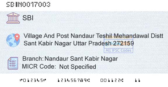 State Bank Of India Nandaur Sant Kabir NagarBranch 