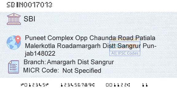 State Bank Of India Amargarh Dist SangrurBranch 