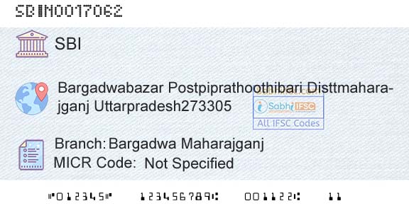 State Bank Of India Bargadwa MaharajganjBranch 