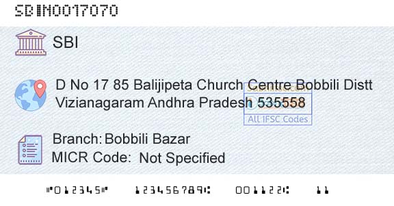 State Bank Of India Bobbili BazarBranch 