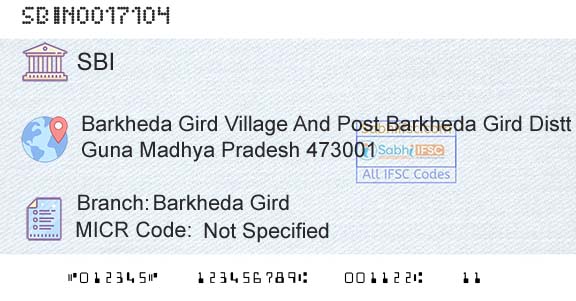 State Bank Of India Barkheda GirdBranch 