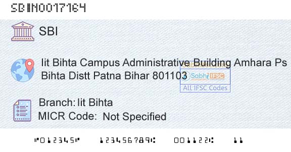 State Bank Of India Iit BihtaBranch 