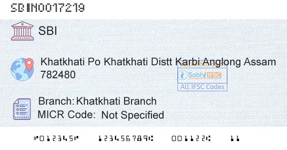 State Bank Of India Khatkhati BranchBranch 