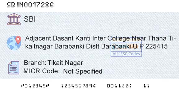 State Bank Of India Tikait NagarBranch 