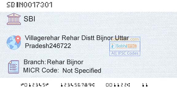 State Bank Of India Rehar BijnorBranch 