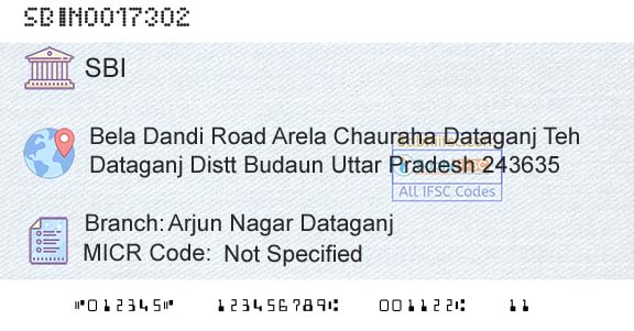 State Bank Of India Arjun Nagar DataganjBranch 