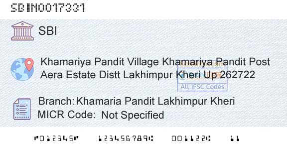 State Bank Of India Khamaria Pandit Lakhimpur KheriBranch 