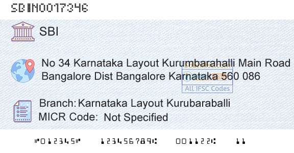 State Bank Of India Karnataka Layout KurubaraballiBranch 