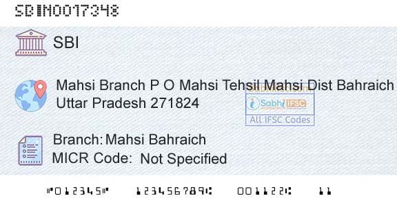 State Bank Of India Mahsi BahraichBranch 
