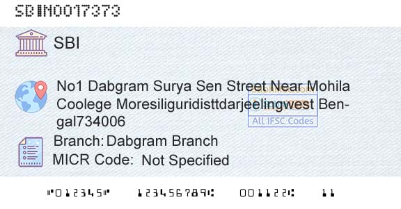 State Bank Of India Dabgram BranchBranch 