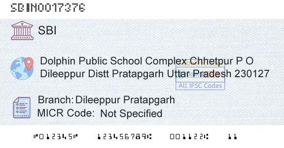 State Bank Of India Dileeppur PratapgarhBranch 