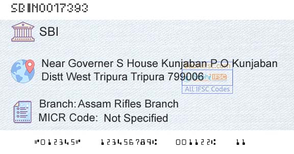 State Bank Of India Assam Rifles BranchBranch 