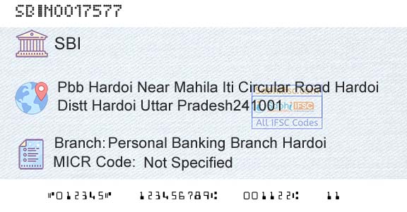 State Bank Of India Personal Banking Branch HardoiBranch 