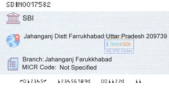 State Bank Of India Jahanganj FarukkhabadBranch 