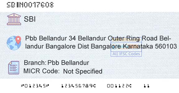 State Bank Of India Pbb BellandurBranch 