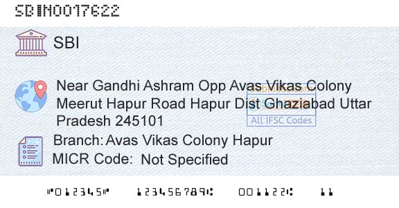 State Bank Of India Avas Vikas Colony HapurBranch 