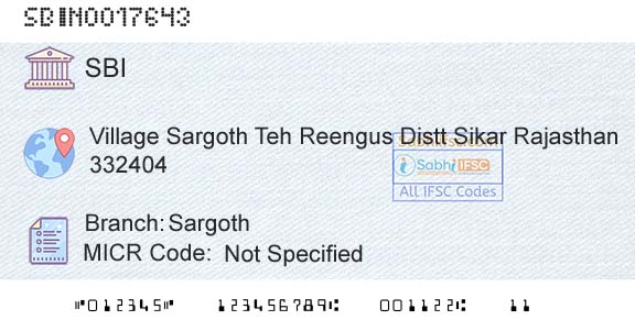 State Bank Of India SargothBranch 