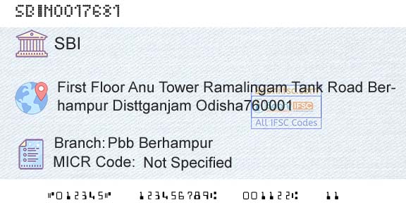 State Bank Of India Pbb BerhampurBranch 