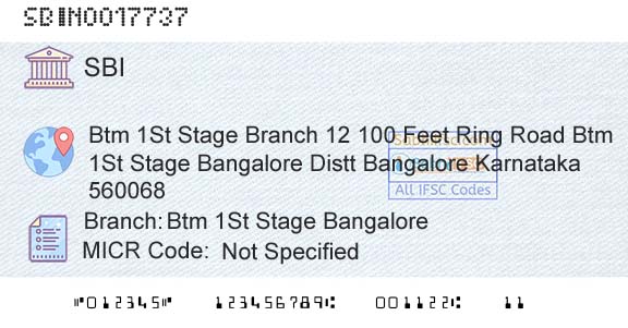State Bank Of India Btm 1st Stage BangaloreBranch 
