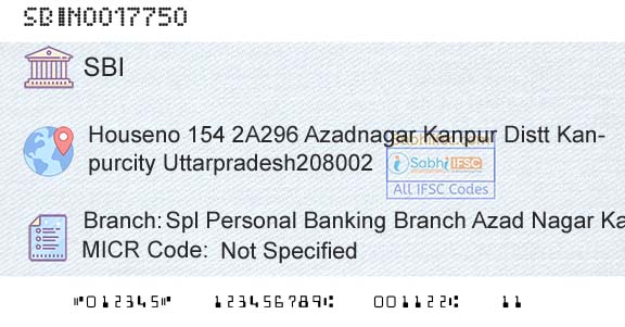 State Bank Of India Spl Personal Banking Branch Azad Nagar KanpurBranch 