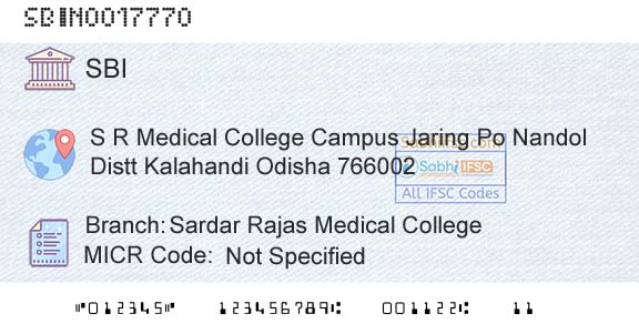 State Bank Of India Sardar Rajas Medical CollegeBranch 