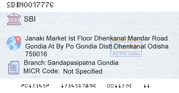 State Bank Of India Sandapasipatna GondiaBranch 