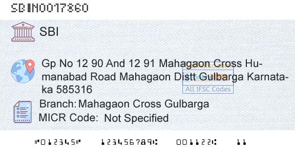 State Bank Of India Mahagaon Cross GulbargaBranch 
