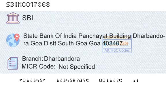 State Bank Of India DharbandoraBranch 