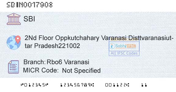 State Bank Of India Rbo6 VaranasiBranch 