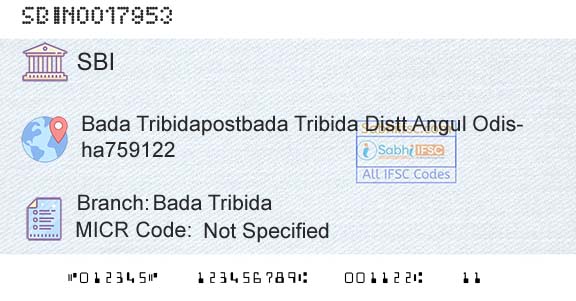 State Bank Of India Bada TribidaBranch 