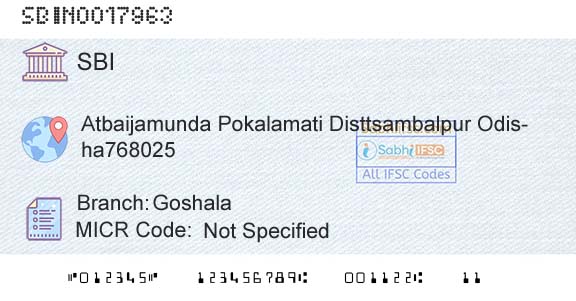 State Bank Of India GoshalaBranch 