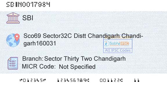 State Bank Of India Sector Thirty Two ChandigarhBranch 