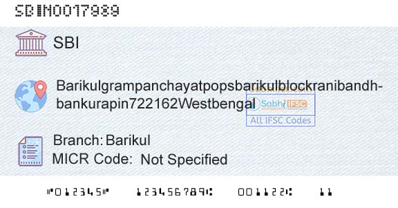 State Bank Of India BarikulBranch 