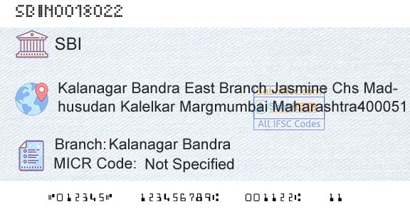State Bank Of India Kalanagar BandraBranch 