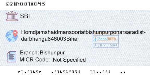 State Bank Of India BishunpurBranch 