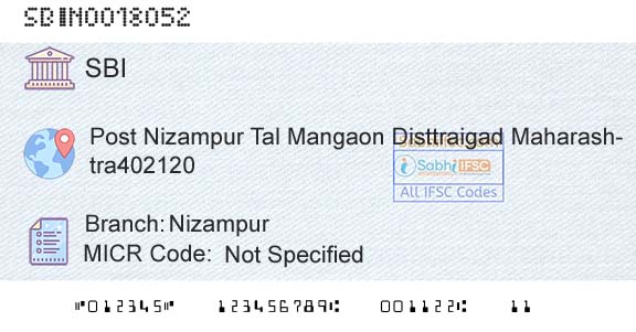 State Bank Of India NizampurBranch 