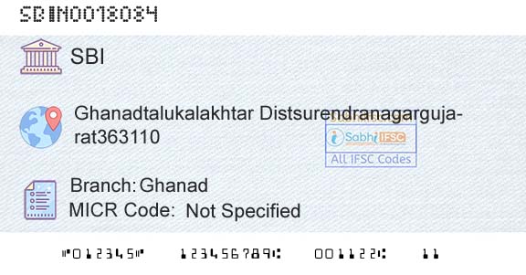 State Bank Of India GhanadBranch 