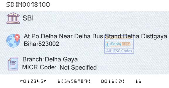 State Bank Of India Delha GayaBranch 