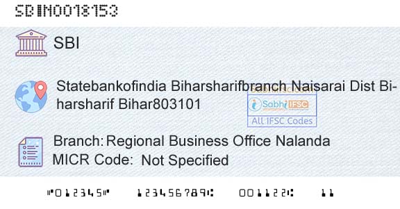 State Bank Of India Regional Business Office NalandaBranch 