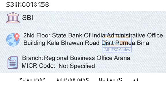 State Bank Of India Regional Business Office ArariaBranch 