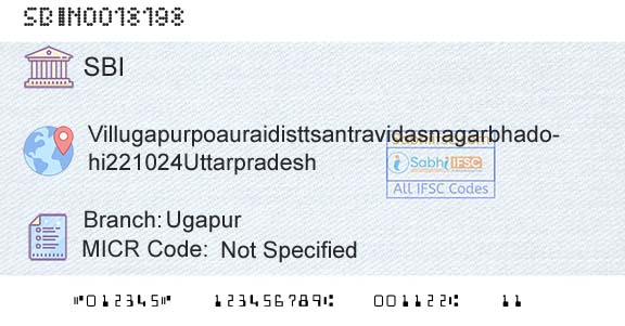 State Bank Of India UgapurBranch 