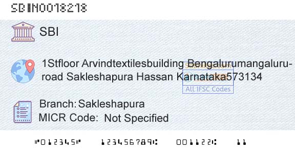 State Bank Of India SakleshapuraBranch 